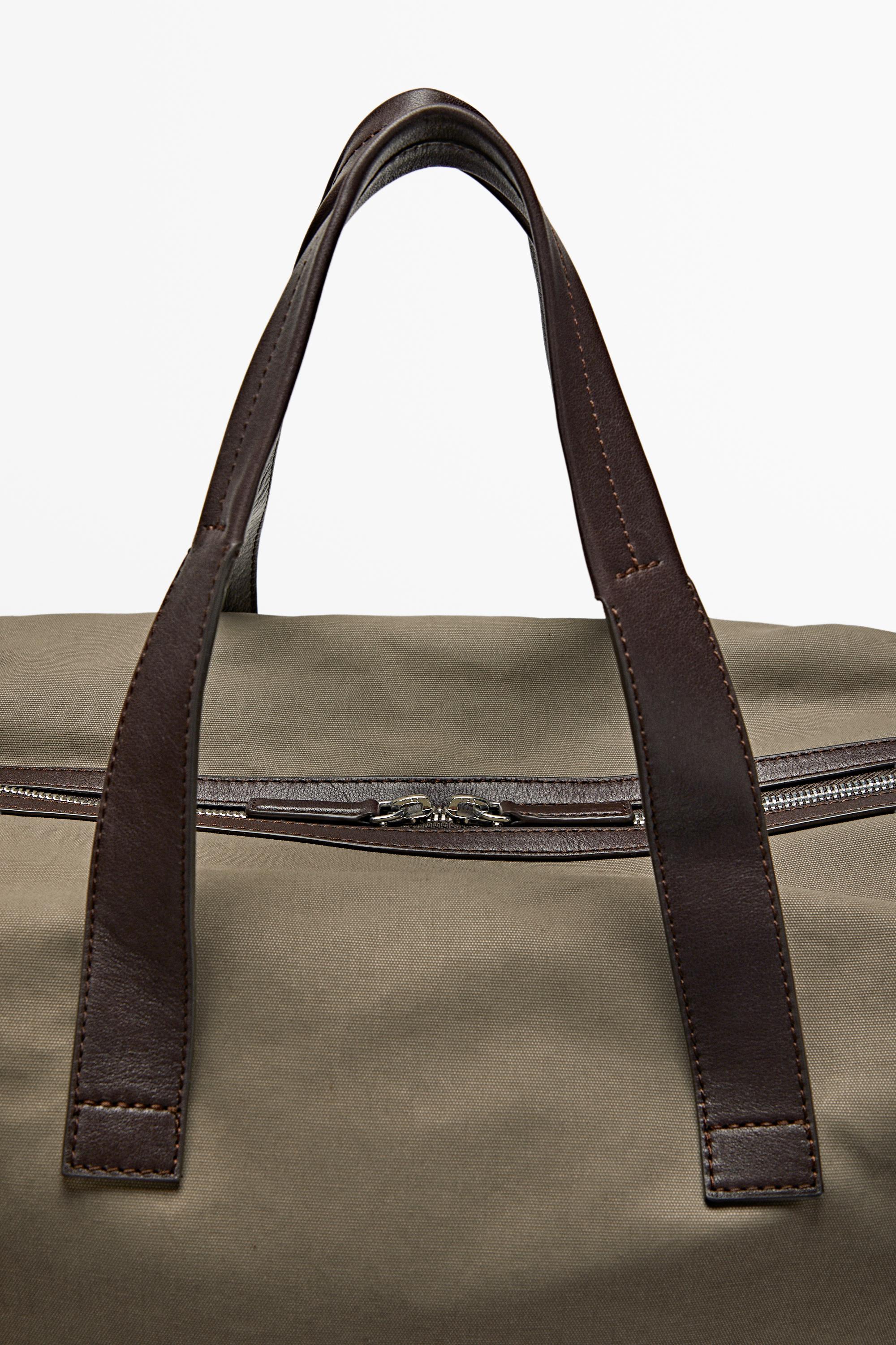Nappa leather detail travel bag